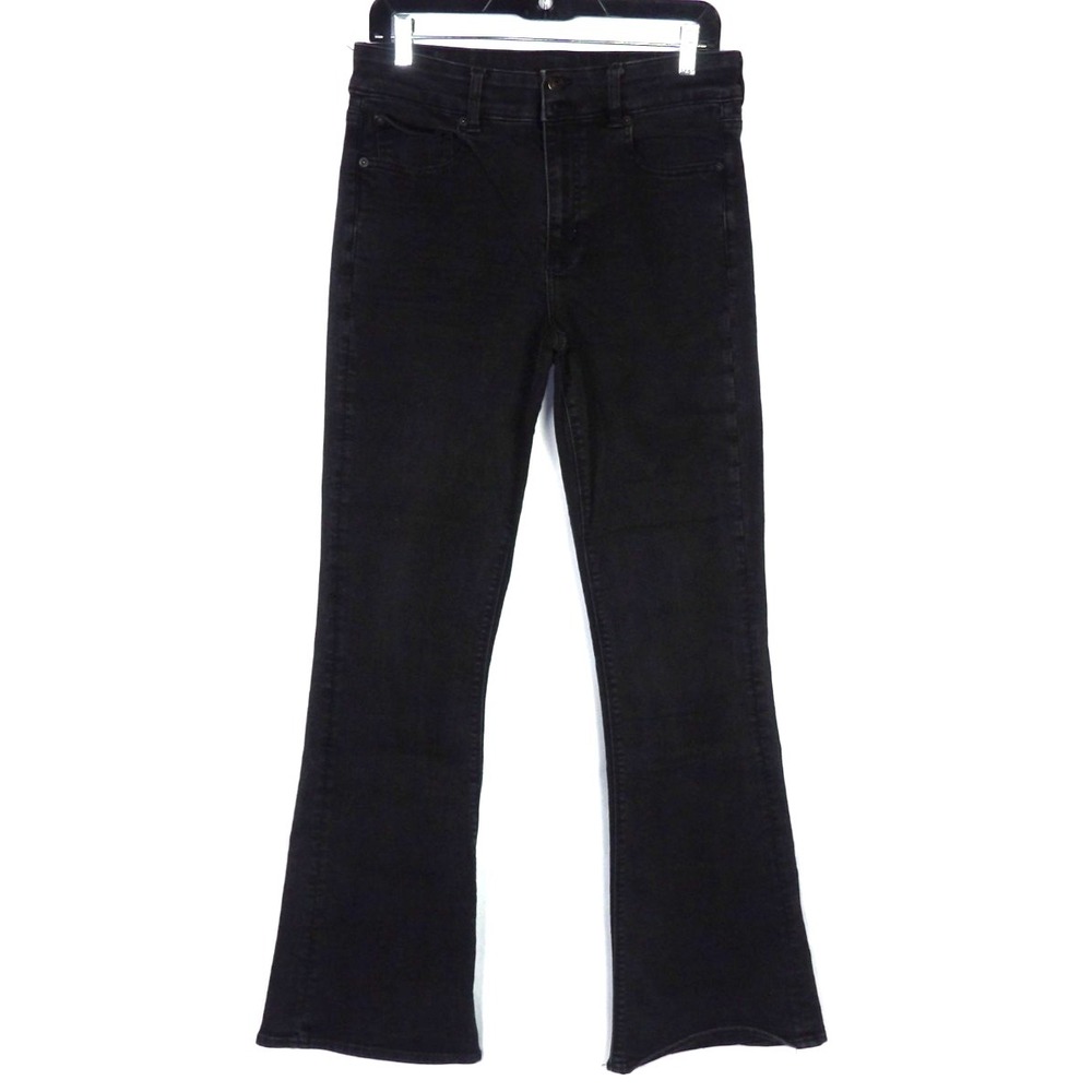 American Eagle Next Level Stretch Hi-Rise ARTIST Flare‎ Black Jeans Women's 10